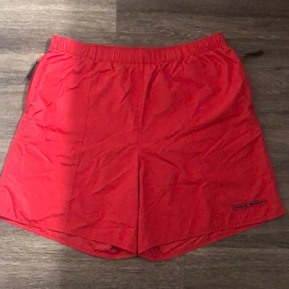 Polo Sport Ralph Lauren Red Swim Trunks – Vintage 90s Classic
